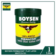 【hot sale】 Boysen Permacoat Flat Latex White 1L B-701