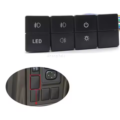 Car LED Bar Dual Lock Unlock Switch Heating Camera Switch BSM Power On Off Button For Toyota Camry C