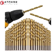 CHINK Twist Drill Bit, Titanium Plated High-Speed Steel HSS Bit, Straight Handle Boxed Drill Bit
