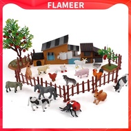 [Flameer] Farm Figurines Playset 21Pcs Farm Figurines Farm Animals Set for Party Christmas Easter Ki