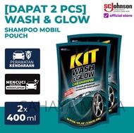 ( HARGA 2Pcs ) Kit Wash & Glow Pouch 400mL // kit wash and glow 400 ml // sabun cuci motor