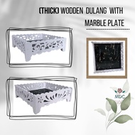 (TEBAL) Dulang Hantaran Kayu Pinggan Marmar/(THICK) Wooden Tray with Marble Plate/Dulang Hantaran Pe