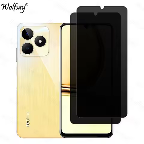 Anti-Spy Tempered Glass For Realme C53 Privacy Screen Protector For Realme C53 Full Cover Glass For
