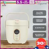La Gourmet RC08DGMG Electric 0.8L Rice Cooker Digital Ceragan Ceramic AI Detector RC08DGVC Periuk Na