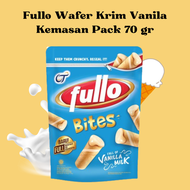 Fullo Bites Vanilla Kemasan Pouch 70 gr - Wafer Renyah Isi Krim Vanilla