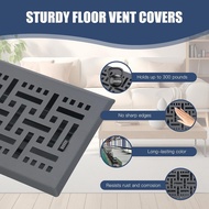 Floor Register Ease Adjust Black Color Air Vents for Home 4X10 Inch Floor Register Cover Heavy Duty 