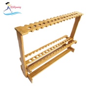 [Whweight] Bamboo Fishing Rod Rack Fishing Pole Holder 47 Holes Display Portable Versatile Storage S