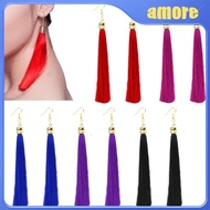 amo Cute  Long Shinning String Tassel Temperament Short Earrings Student Studs