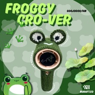 Cute Green Froggy Goojodoq Fan Crochet Cover Sleeve