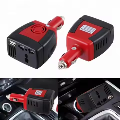 150/75W Car Power Inverter DC 12V To AC 220V/110V With USB Ports 2.1/1.5A LED Light Car Charger Adap