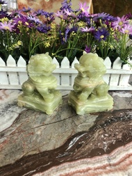 Cặp tượng Kỳ Lân phong thủy đá ngọc Onyx - Cao 12 cm