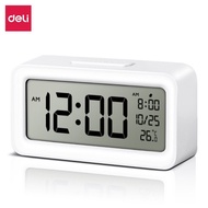 Deli LE103 Electronic Alarm Clock Student Multifunctional Smart Digital Small Clock Electronic Clock