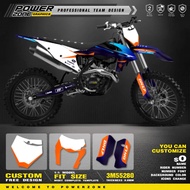 PowerZone Custom Team Graphics Backgrounds Decals Stickers Kit For KTM SX SXF MX 2019-2022 EXC XCW E