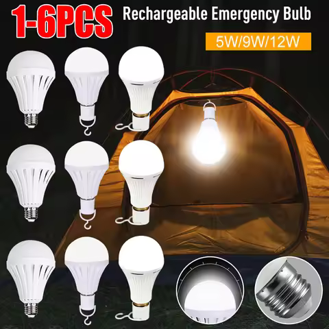 5/7/9/12W Emergency Bulb Light Household E27 LED Bulb for Living Room Bathroom