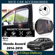 Honda Accord 2014-2018 Fit Magnetic Sunshade [4 PCS] Accessories Automotive