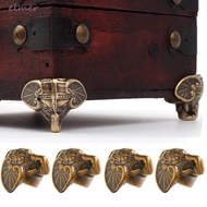 ELMER Corner Brackets Hardware Retro Design for Cabinets 4pcs Decorative Elephant Trunk Plastic Wood