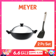 [6.6 Exclusive] Meyer Cook N Look Nonstick Induction Chinese Wok 36cm + Nylon Wok Turner