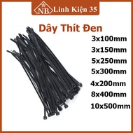 Dây thít nhựa màu đen đủ kích thước 100mm-500mm dây rút lạt nhựa dẻo độ bền cao