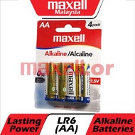 (Original) Maxell LR 6 Alkaline AA Battery ( 4pc ) Card