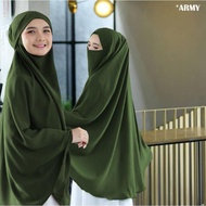Halima Jilbab Bahan Jersey Premium Hijab Kerudung Bergo Instan French Khimar Cadar Syari Jumbo