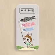 เคส Samsung Galaxy S10 Plus แท้ case Labubu สแควร์ซอฟต์กล้องซิลิโคนป้องกันยางกันฝุ่ CODจัดส่งรวดเร็ว