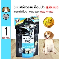 Dogster Play Shishamo ขนมสุนัข ขนมฟรีสดราย ท็อปปิ้งอาหาร ปลาไข่ทั้งตัว 100% สำหรับสุนัข (40 กรัม/แพ็