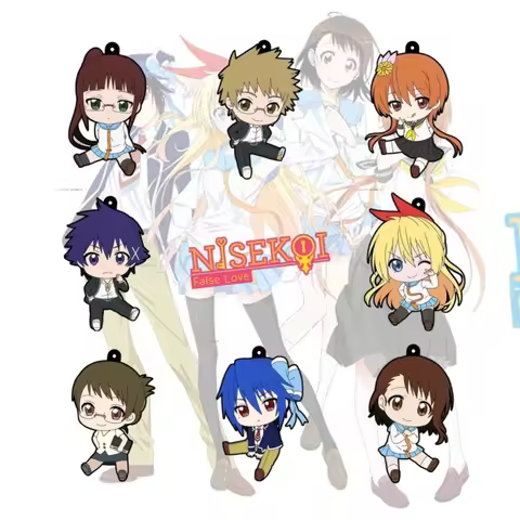 6CM Anime Nisekoi Acrylic Keychain False Love Kirisaki Chitoge Cute Key Ring Bag Pendant Anime Carto