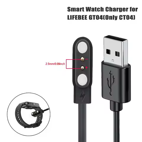 2 Pin Magnetic USB Charger For HFitpolo IDW13/ID205L/ID205S/ID205G/GT0 Smartwatch Charging Cable
