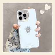 Blue earphone kitten couple Case For Vivo Y17 Y12 Y12S Y30 Y7S Y50 Y100 V23E V23 V25 V27 V29 X60 X70