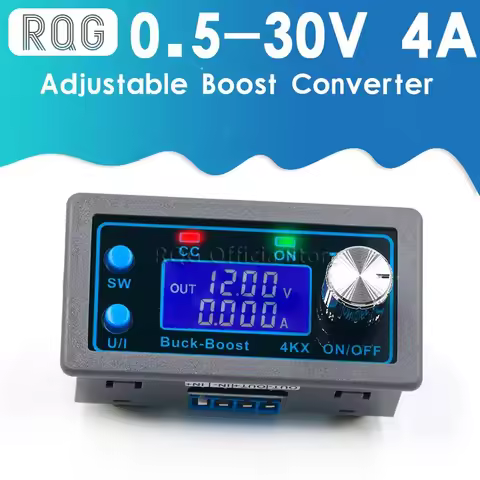 ZK-4KX CNC DC DC Buck Boost Converter CC CV 0.5-30V 4A Power Module Adjustable Regulated power suppl