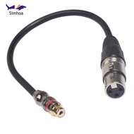 Simhoa 3.5mm/RCA to XLR Audio Cable Wire for Microphone Amplifier Speaker 30cm/0.98ft