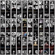 ❤ 30Pcs/Set Classical Black & White Art . Famous Writer Bookmarks ❤ Fashion Books Marker of Page Sta