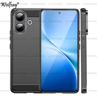 For Vivo iQOO Z10R Case Shockproof Soft Silicone Carbon Fiber Back Cover For Vivo iQOO Z10R Phone Ca