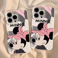 New Cartoon Pink Hat Mickey Phone Case Compatible for IPhone 11 14 13 16 15 12 Pro Amx  Xr X XsMax S