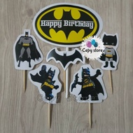 Cake Topper Happy Birthday / Cake Topper Batman / Hiasan Kue Batman