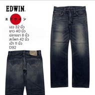 D92 Second-Hand Jeans Waist 32 Edwin BT 503 2 Cotton100 Tight Fabric Beautiful Fade Full Seam Great 