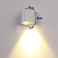 โคมไฟติดผนังภายนอก สีขาว หลอดให้แสงสีเหลือง 5 วัตต์ มินิมอล style / White Modern Outdoor wall light 