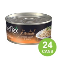 [Bundle of 24] Reflex Plus Essential Chicken Breast in Broth wet cat canned food 70g