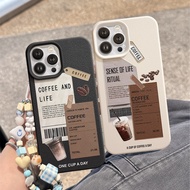 Coffee News Soft Leather TPU iPhone Case, Anti-dirt for iP 7/8/X/XS/11/12/13/14/15/16/17/Plus/Pro/Ma