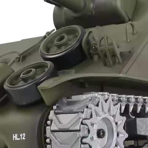 US Sale Henglong 1/16 Customized 7.0 M4A3 Sherman RC Tank 3898 Barrel Recoil 360° Metal