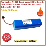 5200mAh Rechargeable  Battery for Neabot N1 N2  for Arnagar S8 Pro Coredy L900 Ultenic T10 Pro Onson