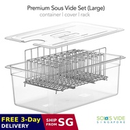 24L Sous Vide Container & Rack & Vacuum Bag - for Anova / Anova Nano