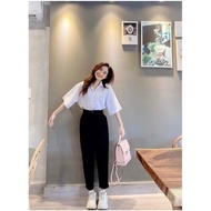 ELEGANT HIGH-WAIST WEST BAGGY PANTS Q9