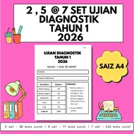 [SIAP PRINT ] 2 , 5 @ 7 Set Ujian Diagnostik Tahun 1 2027 | Ujian Saringan Awal Tahun 1 Kemasukan Da