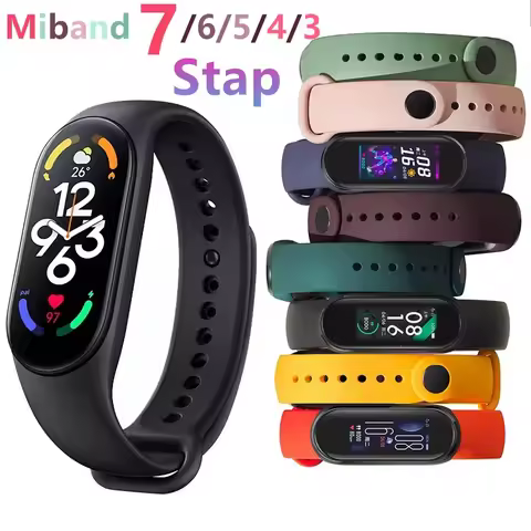 Strap for Xiaomi Mi Band 7 6 5 4 3 Silicone Sport Replacement Bracelet Correas Xiaomi Smart Band 7 6