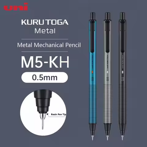 Japan Uni M5-KH KuruToga Metal Mechanical Pencil Black Technology Rotation Lead 0.5mm Lapices For Dr