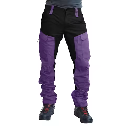 Men'S Cargo Pants Two Tone Patchwork Casual Cargo Pants Jogging Work Cargo Trousers Male Men'S Cloth