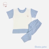 Bộ áo cộc quần dài bamboo đáng yêu thoải mái cho bé từ 6 tháng đến 7 tuổi