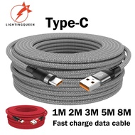 MC-S017 6A USB-A to Type-C Braided Extension Cable Fast Charging Data Transmission Copper Core Line 