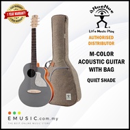 Anuenue M-Color Quiet Shade 36 inch Travel Size Acoustic Guitar with Carrying Bag (Bird MC10-QS)
